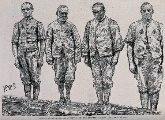 cooks in prison uniform